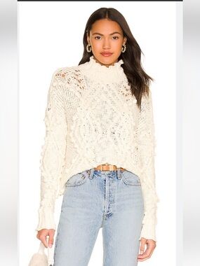 Lovers and friends daybreak sweater in ivory NWT